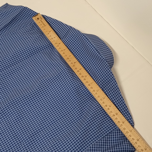 Nautica|long sleeve Dress shirt slim fit Mens Sz 14/14 1/2 32/33 Small plaid NWT - Picture 10 of 12